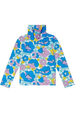 MORLEY Randy floral cotton jersey turtleneck top