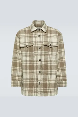 Ami Maxi checked wool overshirt