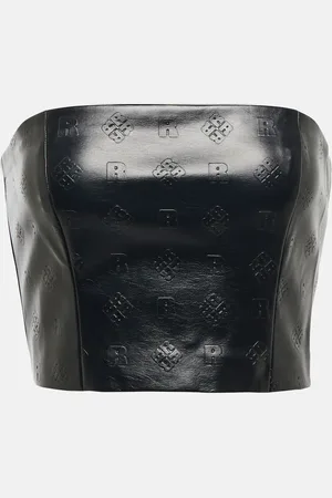 ROTATE Emili faux leather bustier