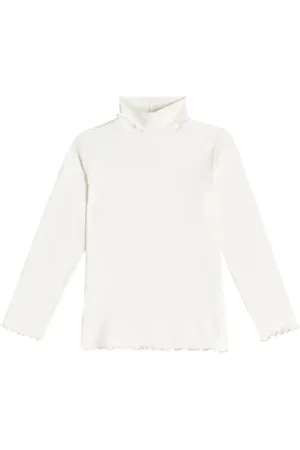 Il gufo Cotton-blend jersey turtleneck top