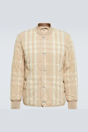 Burberry Checked quilted bomber jacket