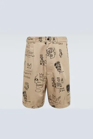 JUNYA WATANABE X Basquiat printed cotton shorts