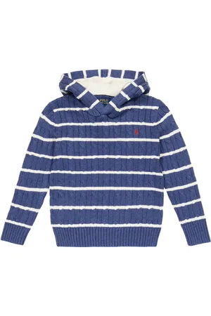 Ralph Lauren Striped cable-knit cotton sweater