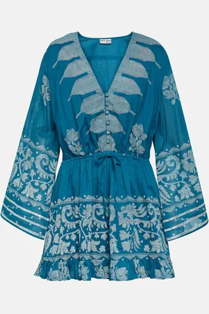 Juliet Dunn Dhaka printed cotton playsuit