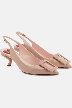 Roger Vivier Virgule leather slingback pumps