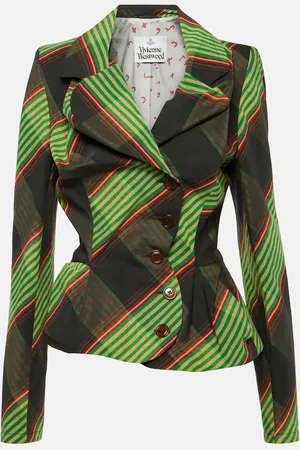 Vivienne Westwood Tartan cotton and linen blazer