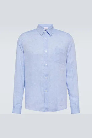 DEREK ROSE Monaco linen shirt