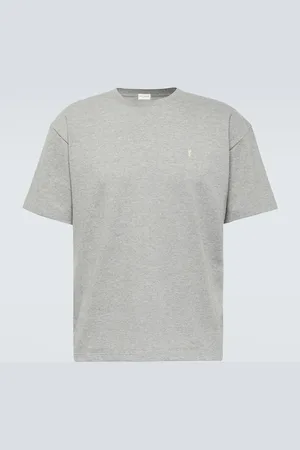 Saint Laurent Cassandre cotton-blend piquÃ© T-shirt
