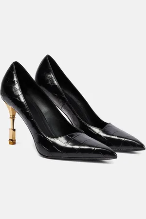 Balmain Moneta croc-effect leather pumps