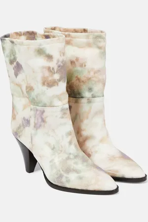 Isabel Marant Rouxa printed canvas ankle boots