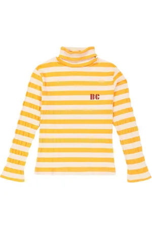 Bobo Choses Striped ribbed jersey turtleneck top
