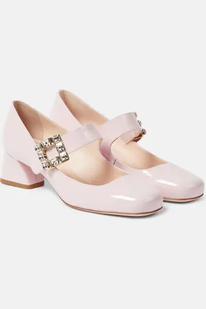 Roger Vivier TrÃ¨s Vivier Strass Babies 45 leather pumps