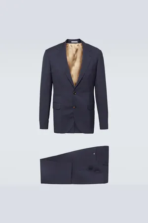 Brunello Cucinelli Single-breasted wool and silk suit