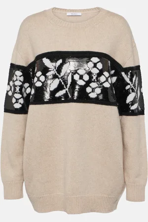Max Mara Jacquard wool and cashmere sweater