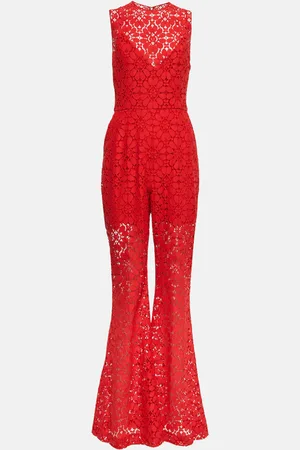 Elie saab Wide-leg guipure lace jumpsuit