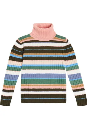 Il gufo Striped wool turtleneck sweater