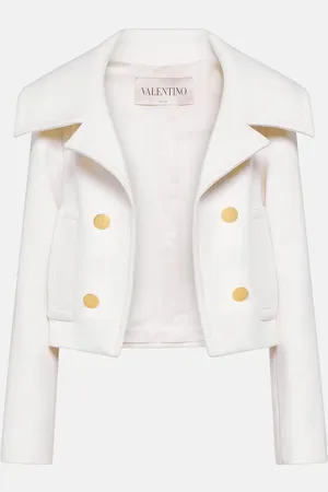 VALENTINO Cropped wool and cashmere jacket