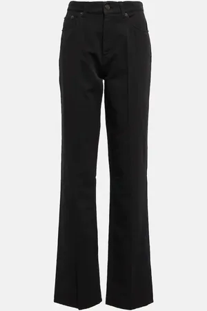 The Row Carlon mid-rise cotton and linen pants