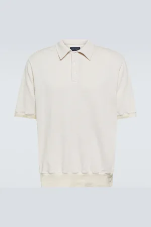 Les Tien French cotton terry polo shirt