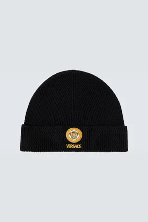 VERSACE Medusa embroidered wool beanie