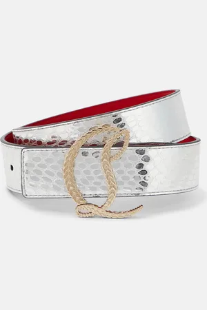 Christian Louboutin CL 35mm metallic leather belt