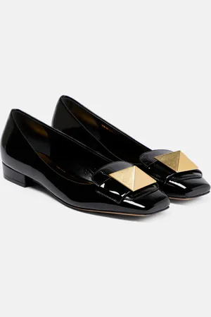 VALENTINO GARAVANI One Stud patent leather ballet flats