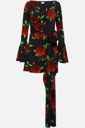 MAGDA BUTRYM Floral ruched minidress