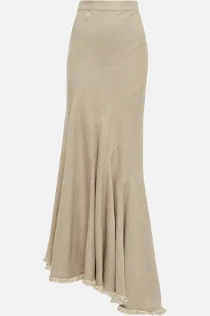 Max Mara Mermaid linen maxi skirt