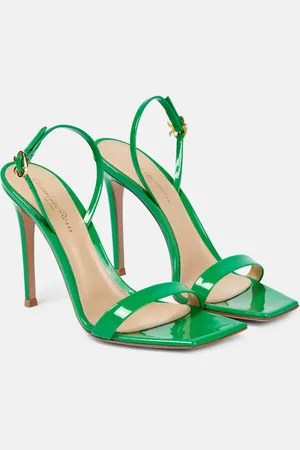 Gianvito Rossi Ribbon 105 patent leather sandals