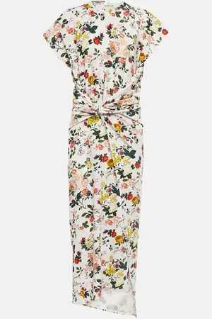 Paco rabanne Floral jersey midi dress