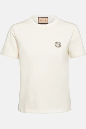 Gucci Embellished cotton jersey T-shirt