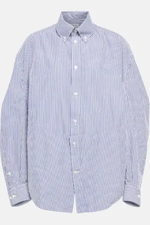 Balenciaga Pinstriped cotton and silk shirt