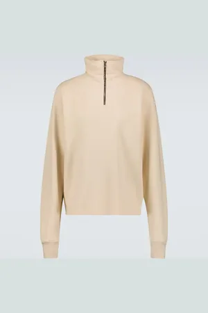 Les Tien Cotton jersey half-zip sweatshirt