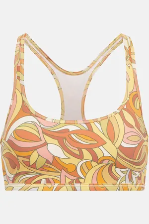 Tory Burch Printed racerback sports bra