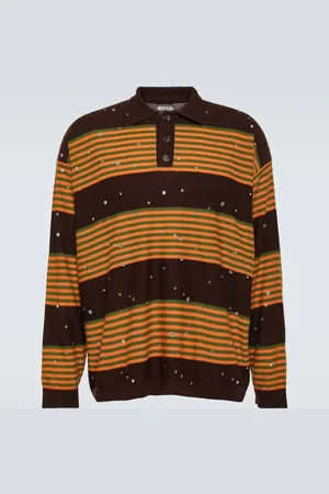 BODE Embellished wool polo sweater