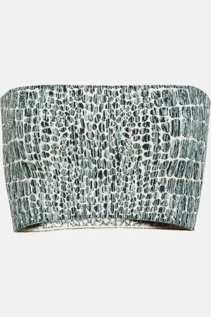 Alaïa AlaÃ¯a Croc-effect bandeau top