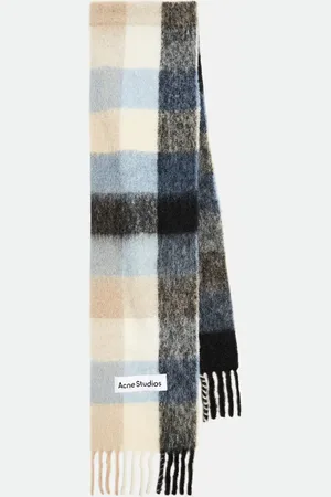 Acne Studios Checked alpaca and wool-blend scarf