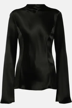 GABRIELA HEARST Delwyn silk satin turtleneck top