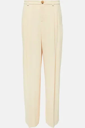 Vince Low-rise crÃªpe wide pants
