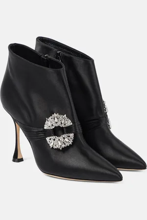 Manolo Blahnik Prabina 105 embellished ankle boots