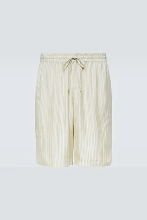 LE KASHA Striped silk Bermuda shorts