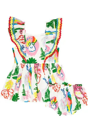 Stella McCartney Baby printed cotton dress and bloomers set