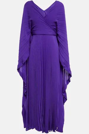 VALENTINO Pleated silk gown