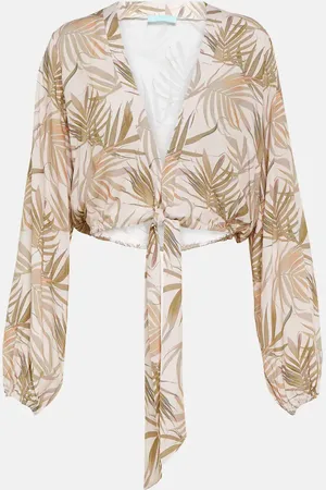 Melissa Odabash Gemma printed crop top
