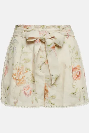 LOVESHACKFANCY Tivey linen shorts