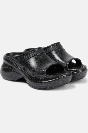 Balenciaga X Crocs platform slides