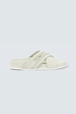 Tom Ford Logo suede slides