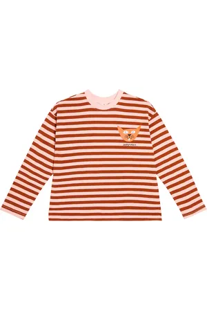 Jelly Mallow Cat striped cotton jersey T-shirt