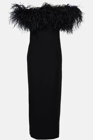 VALENTINO CrÃªpe Couture feather-trimmed gown