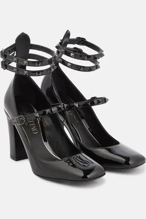 VALENTINO GARAVANI Tan-Go patent leather pumps